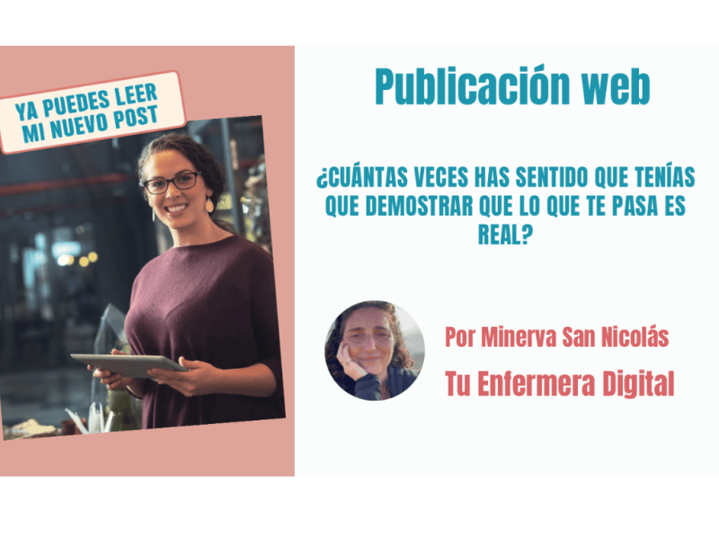 ¿Cuántas veces has sentido que tenías que demostrar que lo que te pasa es&nbsp;real?